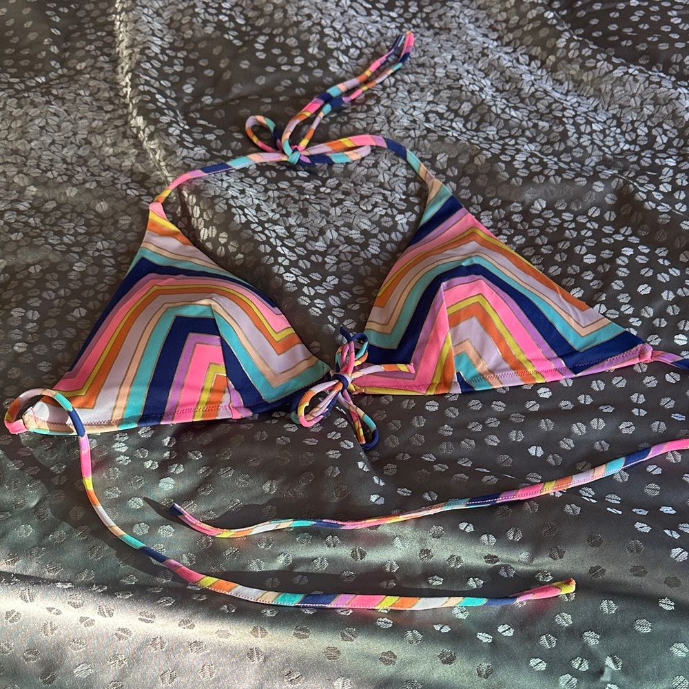 Victoria's Secret Pink and Multicolor Bikini Top large